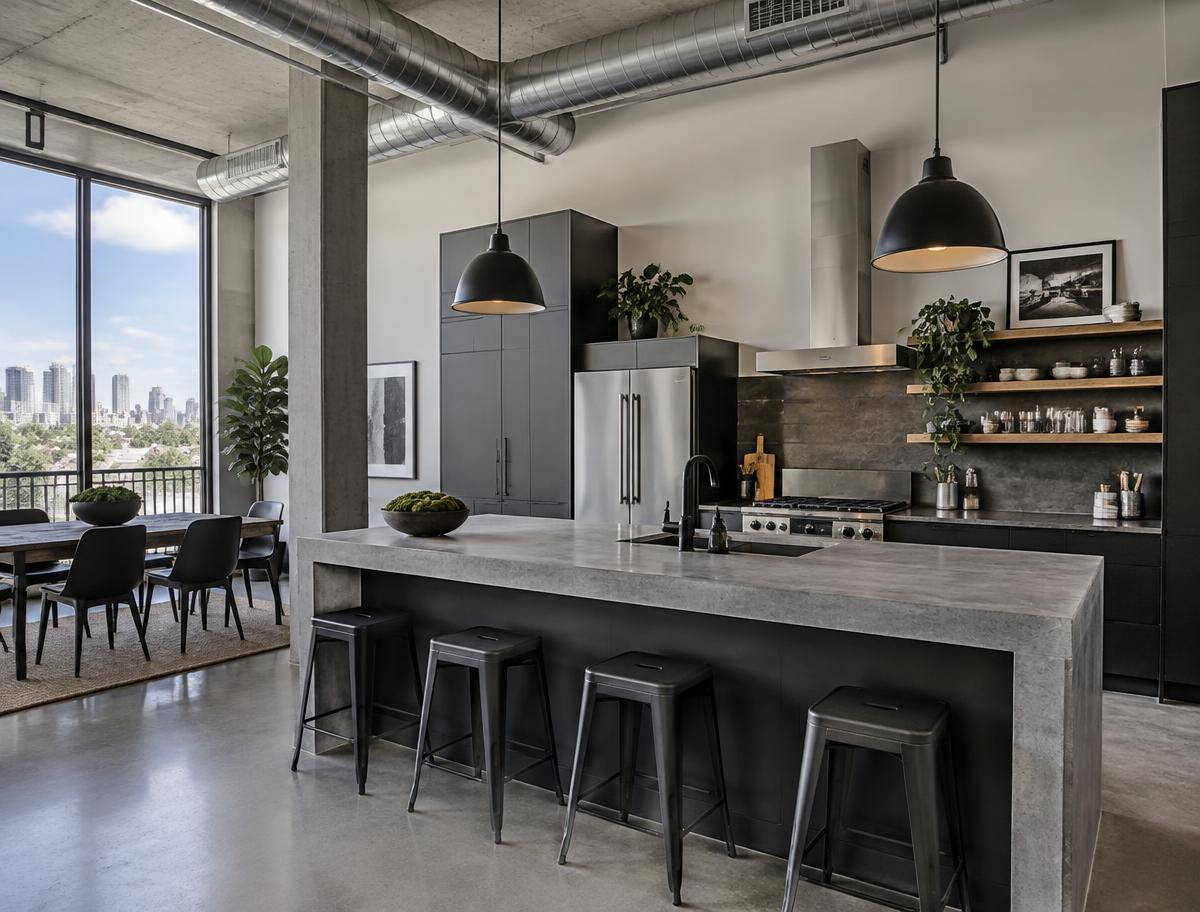 Chef's kitchen — AI-generated concept rendering