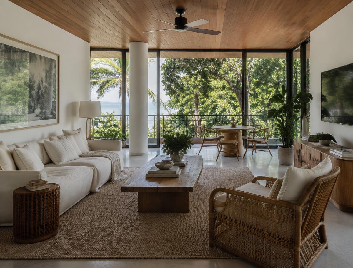 Living room — AI-generated concept rendering